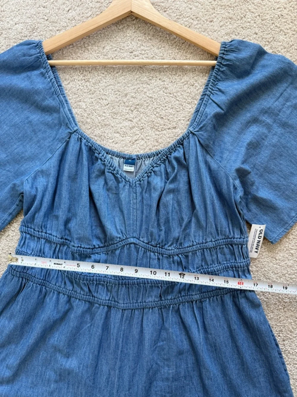 Old Navy Light Blue Denim Jumpsuit with Wide Legs - Picture 6 of 10